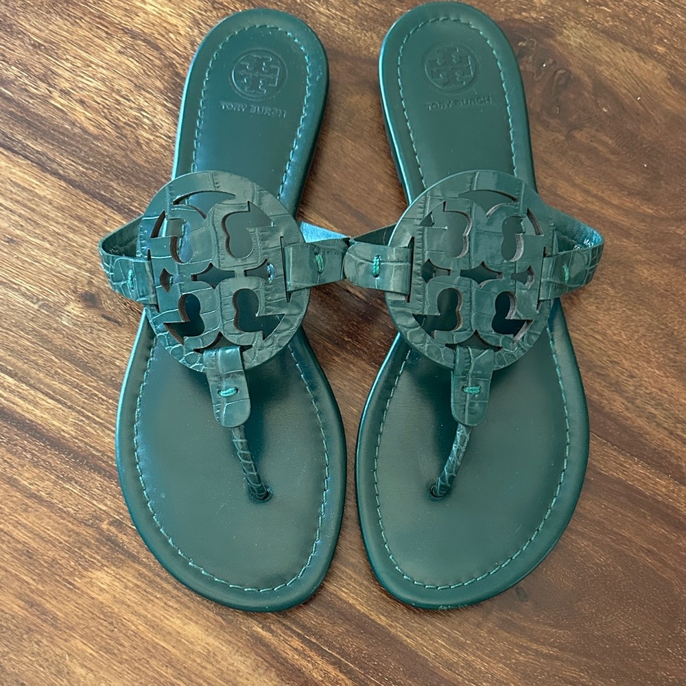 Tory Burch Miller dark green Sandals
